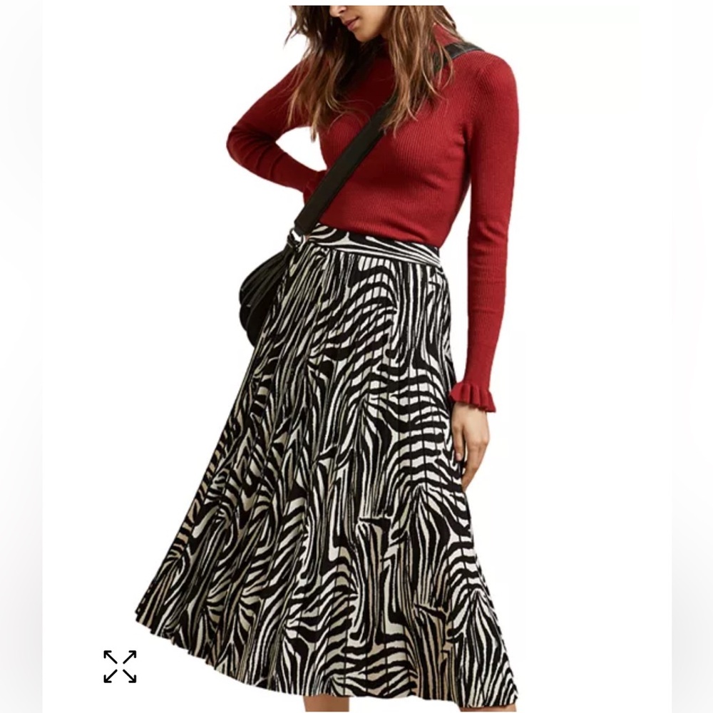 Ted Baker Viviynn Pleated Zebra Skirt